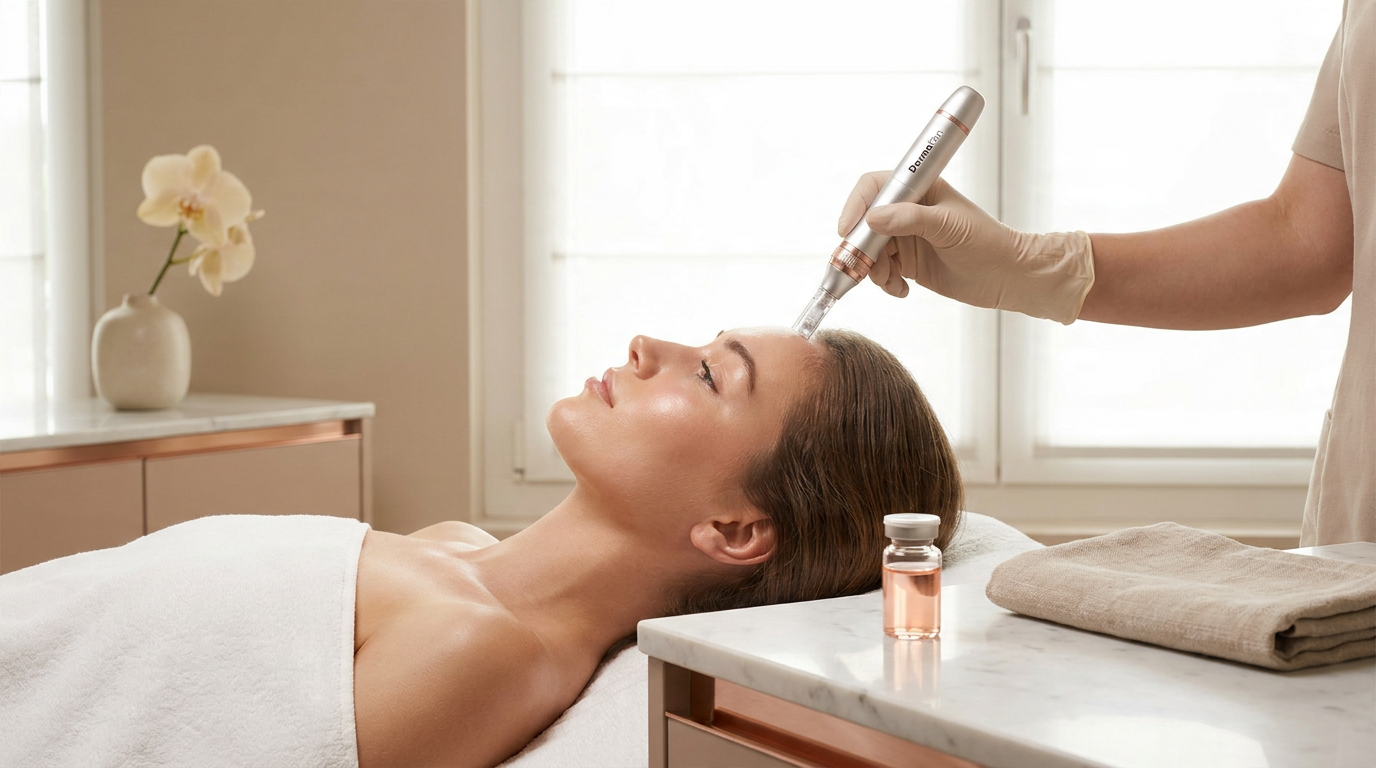 Soin régénératif au DermaPen avec sérum PDRN ou exosomes chez Maison Evenia à Lausanne